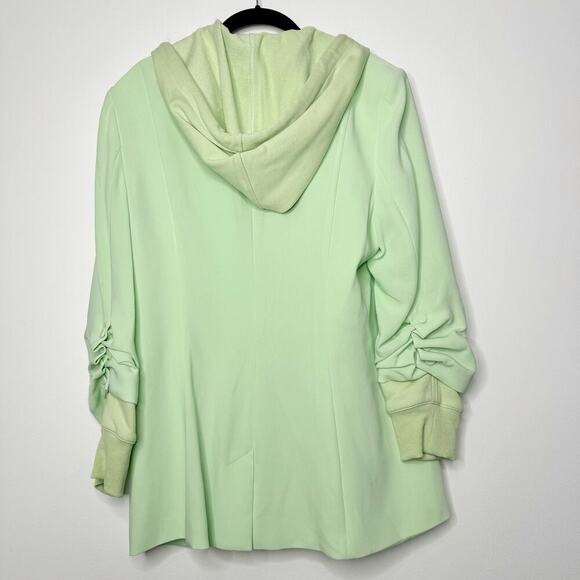 Cinq a Sept Khloe Hooded Blazer Jacket in Green Papaya Size US 14 - Picture 7 of 10
